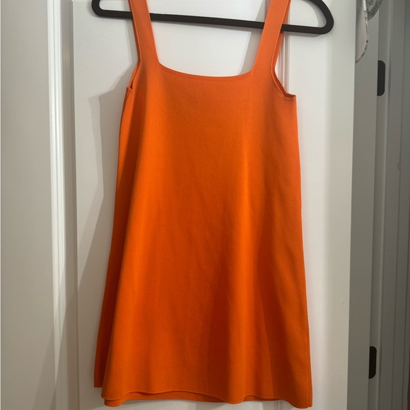 Zara Orange Knit Mini Dress - Picture 2 of 3